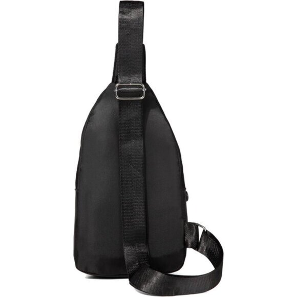 New Black Quilted Small Sling Backpack Chest Daypack Crossbody Bag main image 7